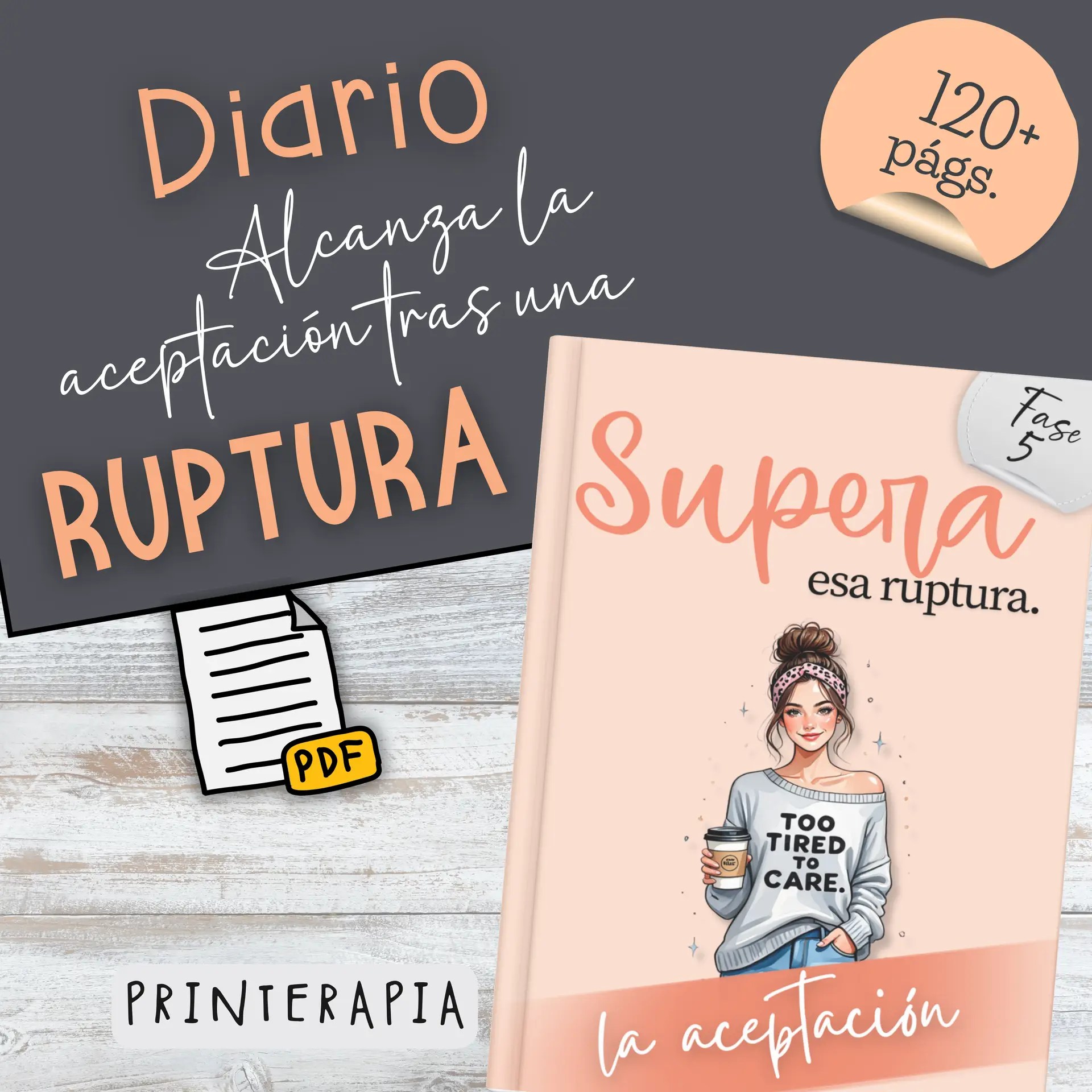Pack 6 Diarios Terapéuticos – Superar una Ruptura