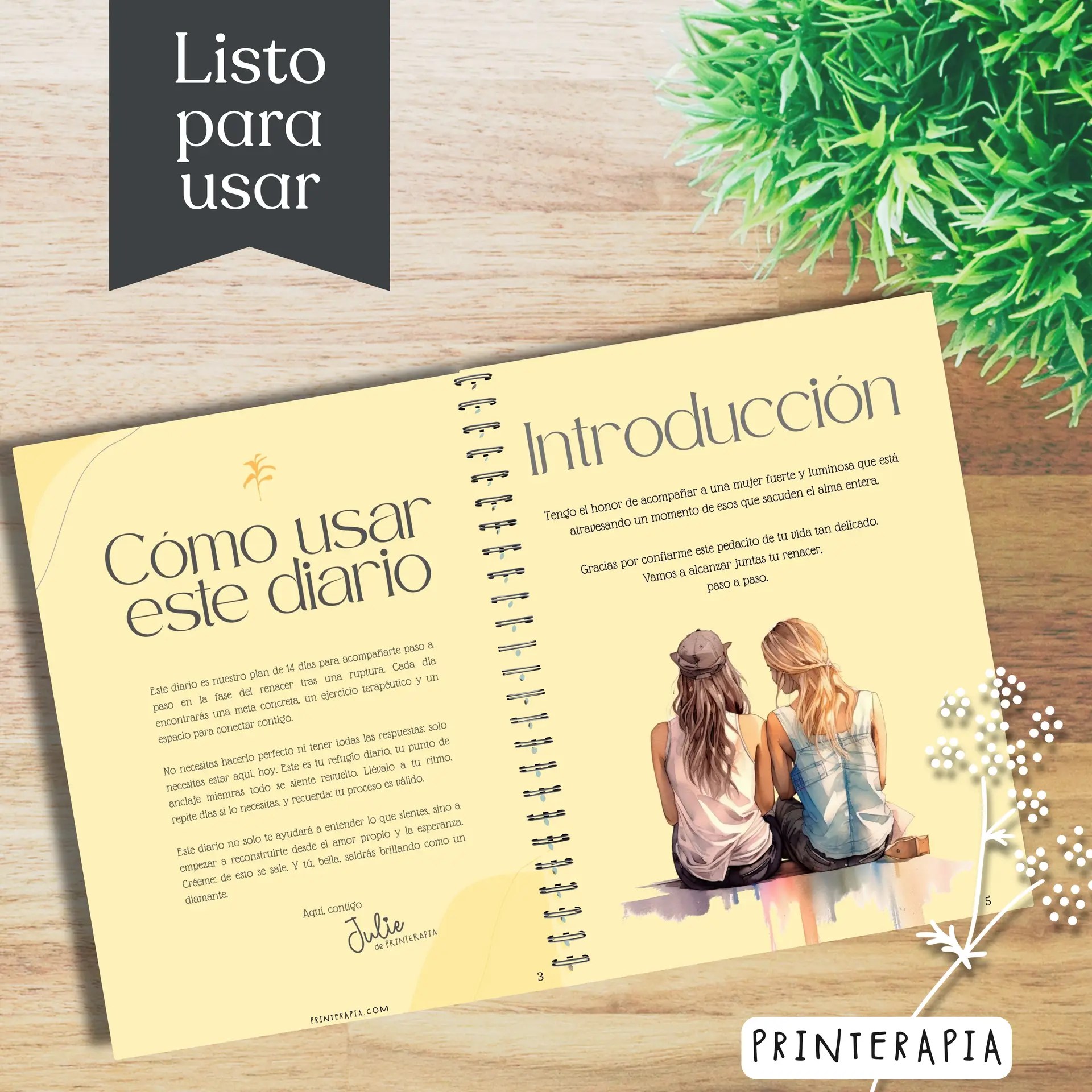 Diario terapéutico imprimible – Renacer tras una ruptura