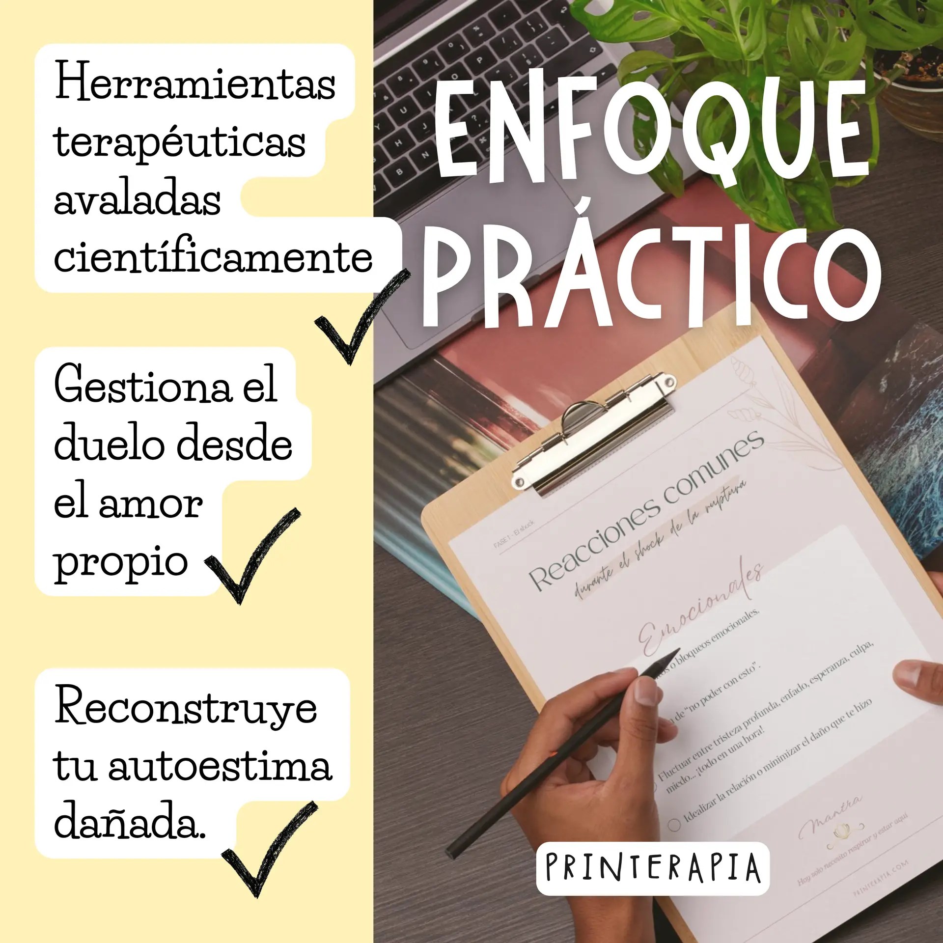 Diario terapéutico imprimible – Renacer tras una ruptura