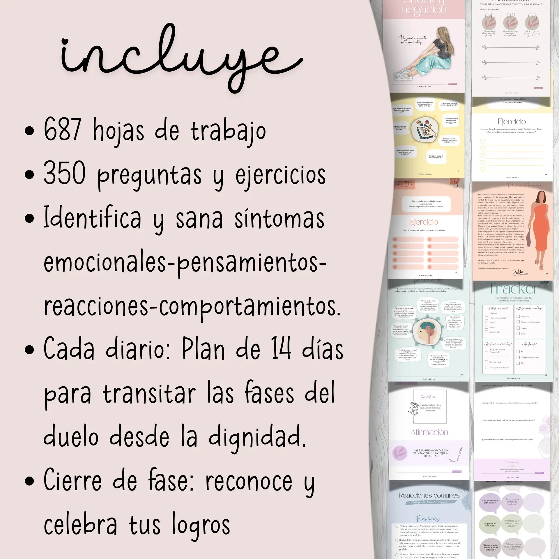 Pack 6 Diarios Terapéuticos – Superar una Ruptura