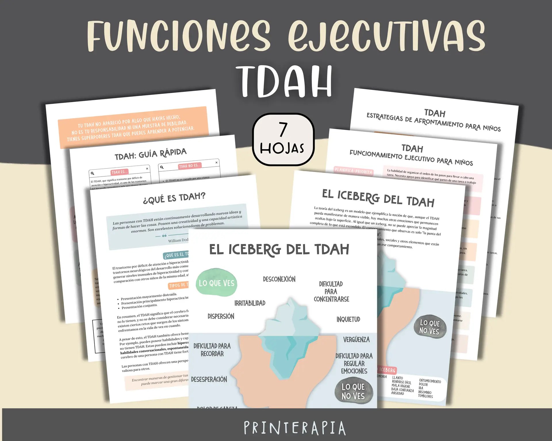 TDAH niños – Infografías funciones ejecutivas PDF