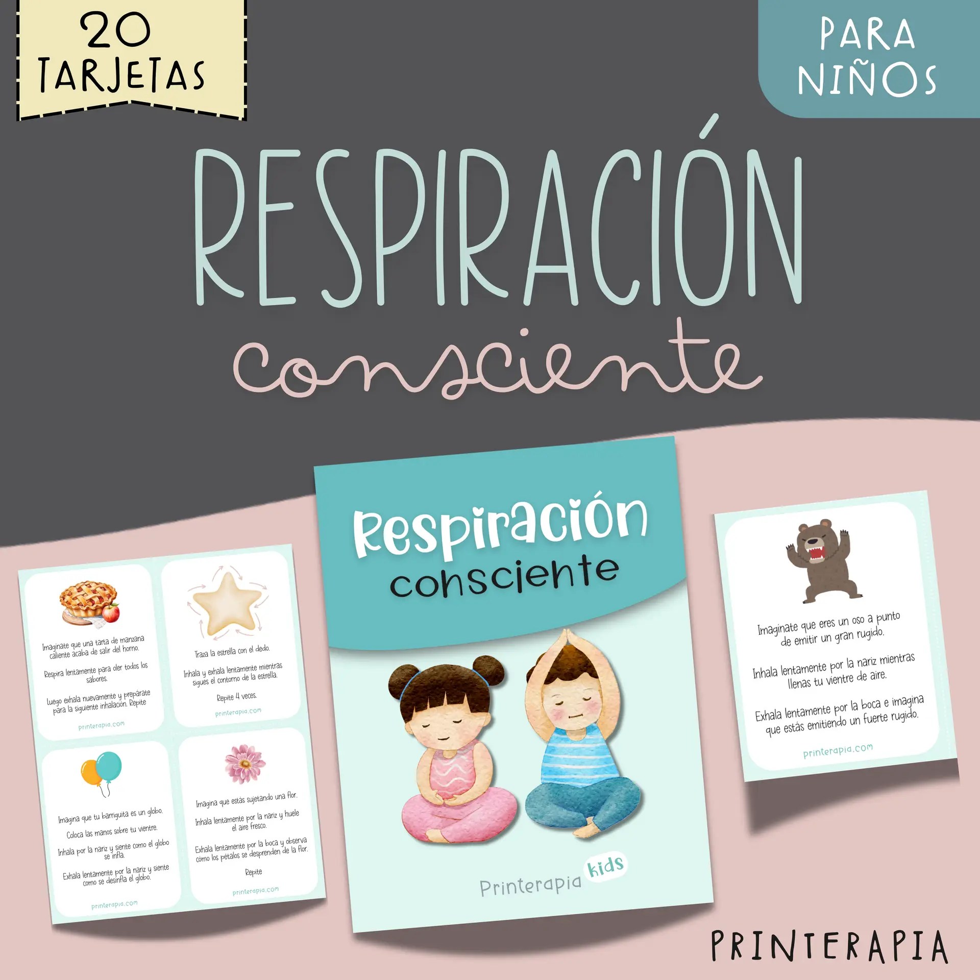 Tarjetas respiración niños – Mindfulness y calma PDF