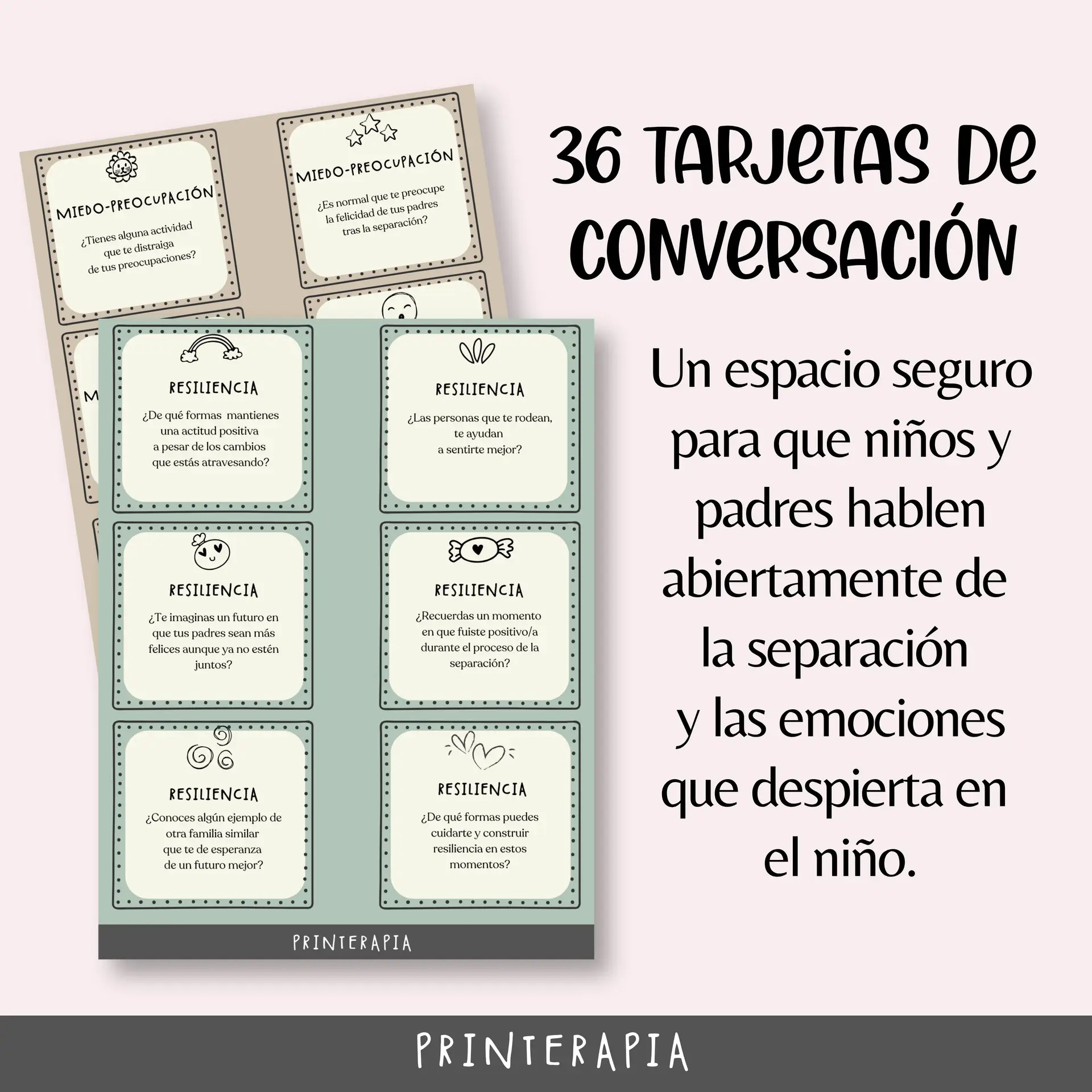 Tarjetas divorcio niños – Gestión emocional PDF