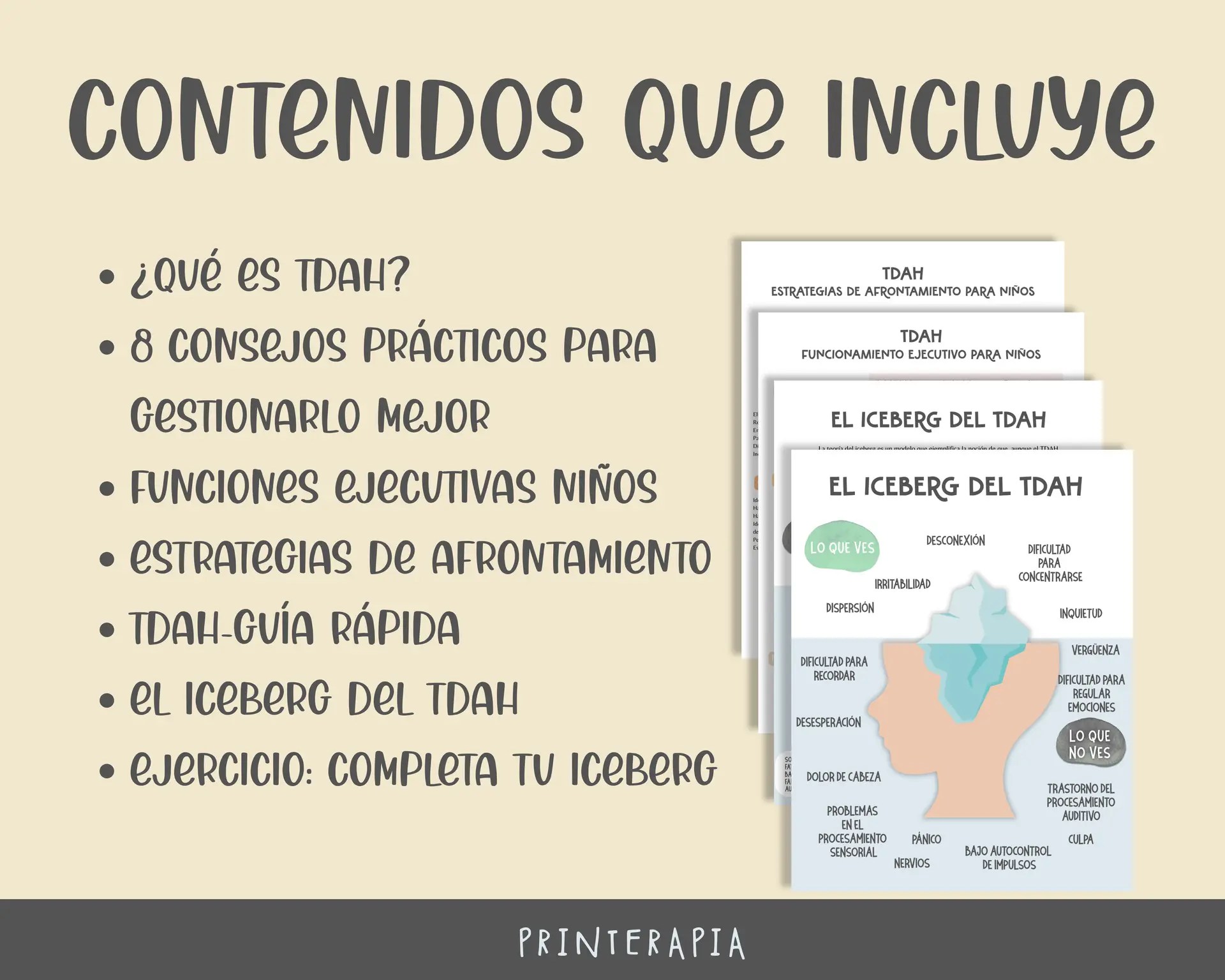 TDAH niños – Infografías funciones ejecutivas PDF