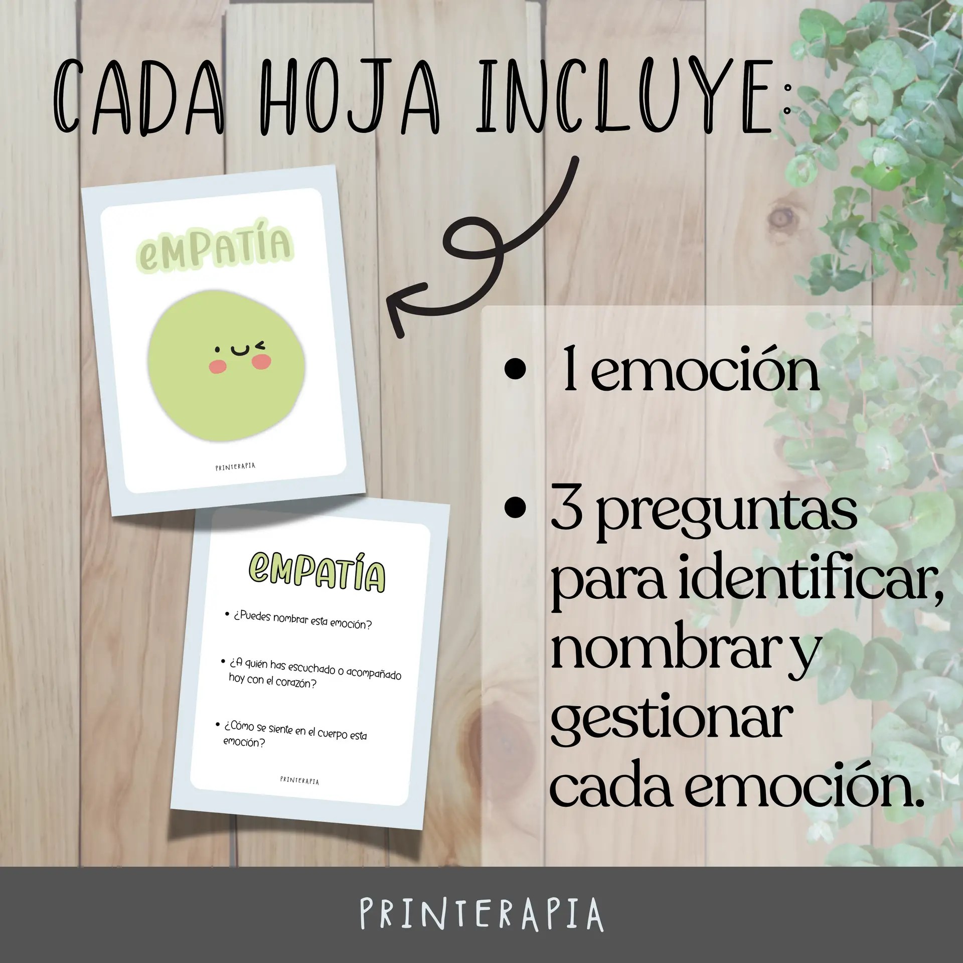 Tarjetas emociones niños – Gestión emocional PDF