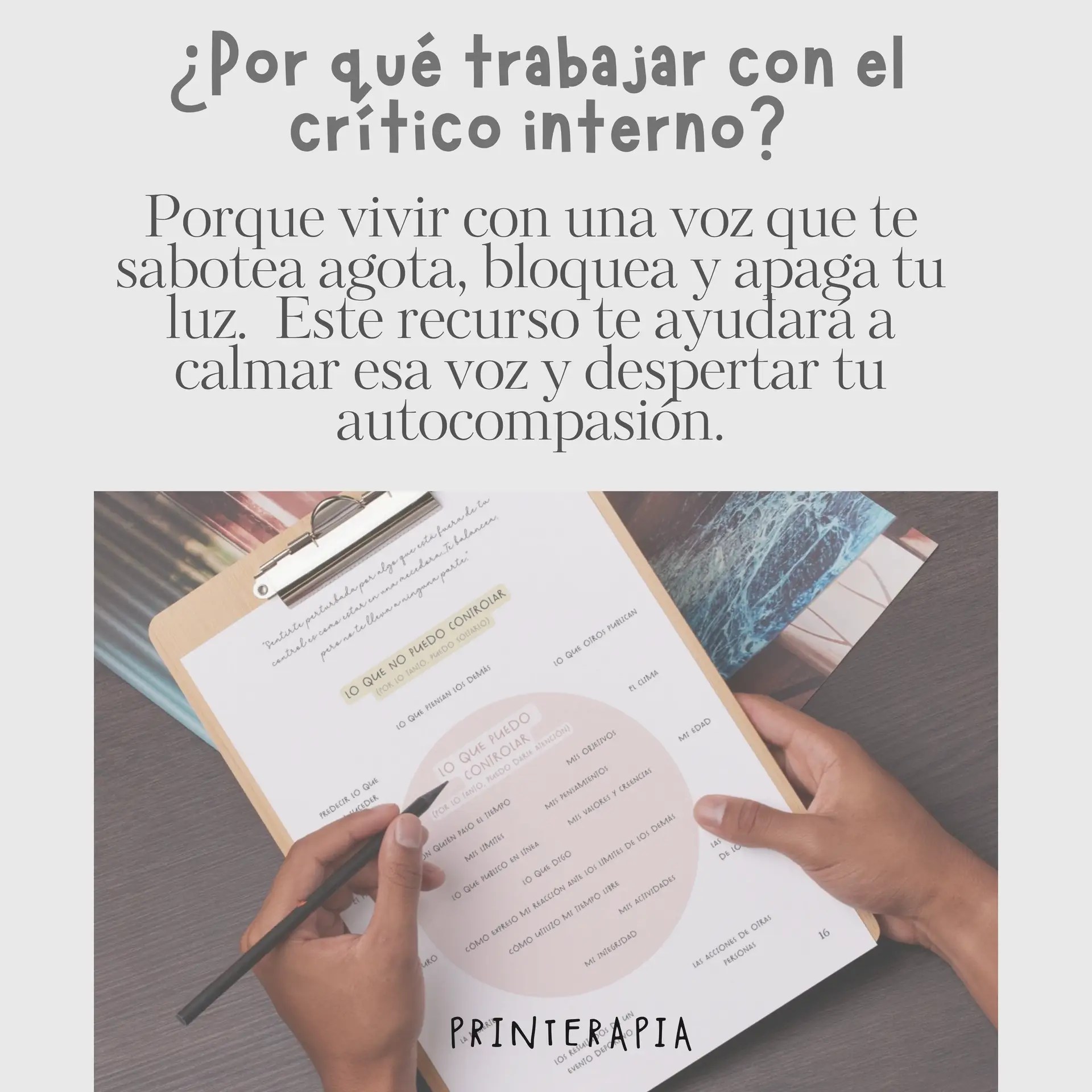 Silenciar crítico interno – Diario terapéutico PDF