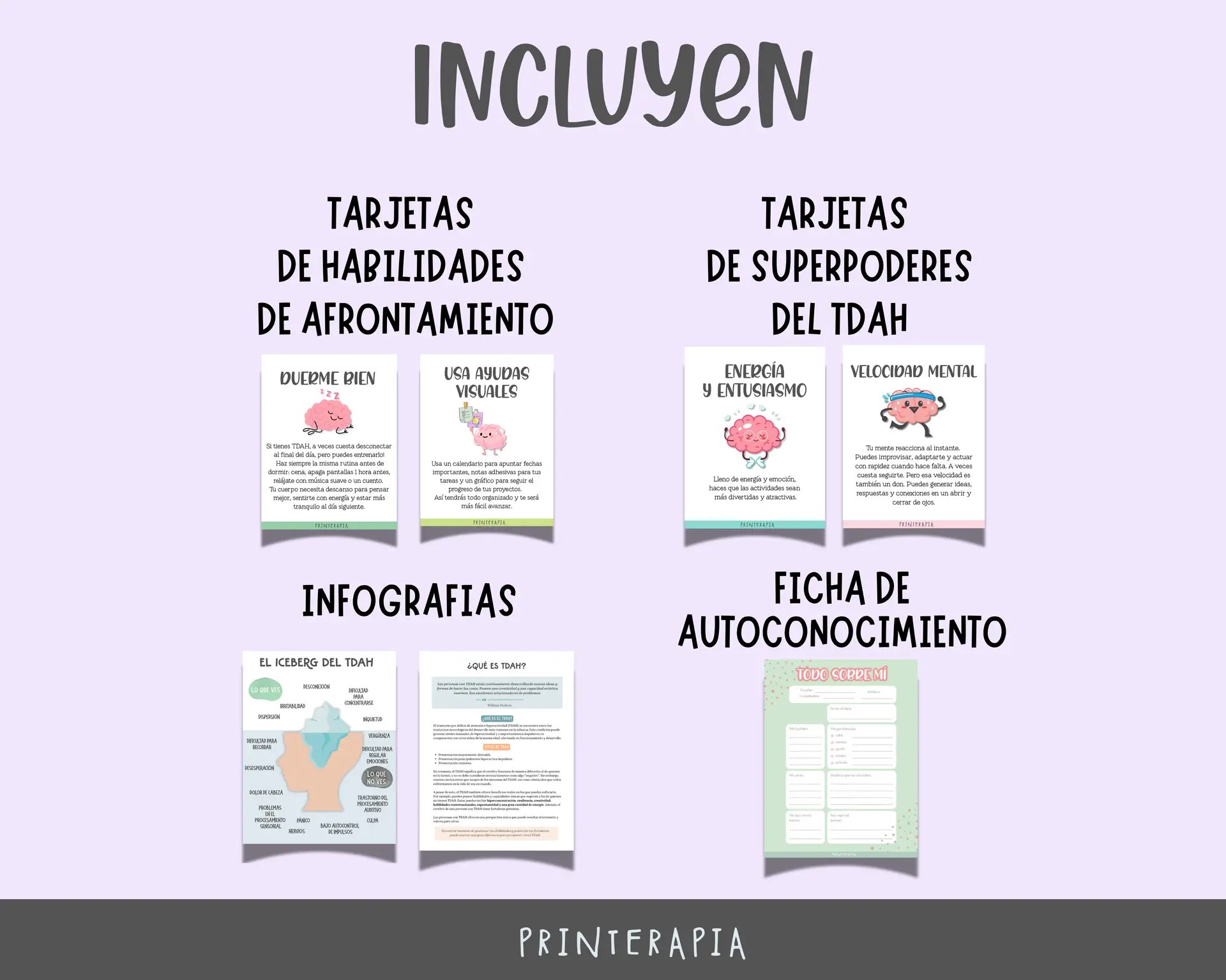 Tarjetas TDAH niños – Autoestima y fortalezas PDF