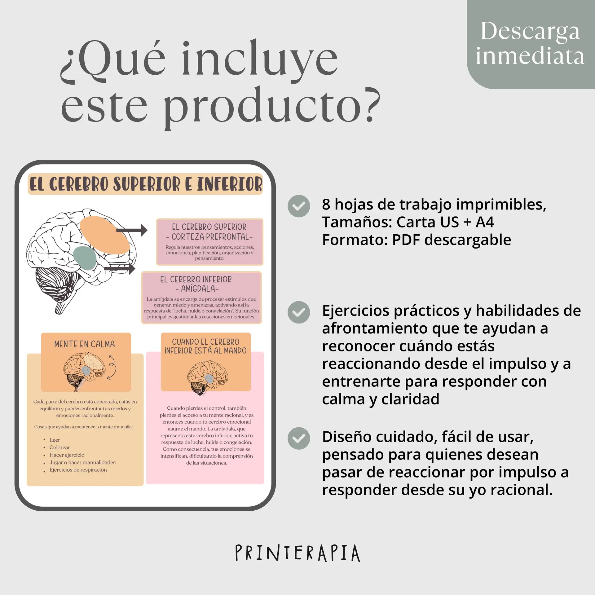 Reaccionar vs Responder PDF. Herramienta de autocontrol y resolución de conflictos.