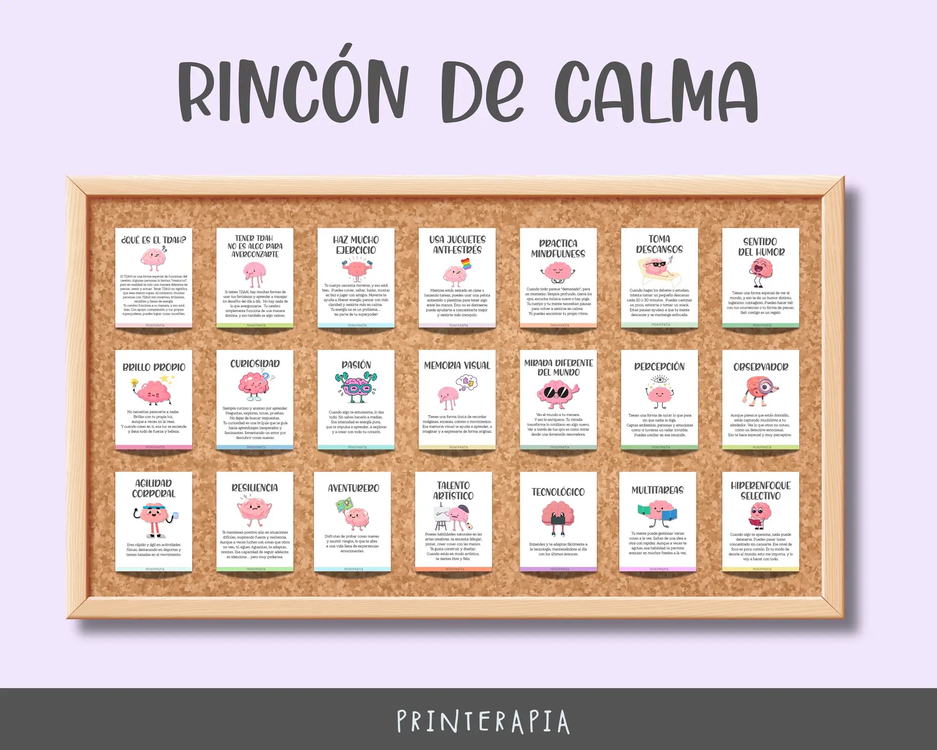 Tarjetas TDAH niños – Autoestima y fortalezas PDF