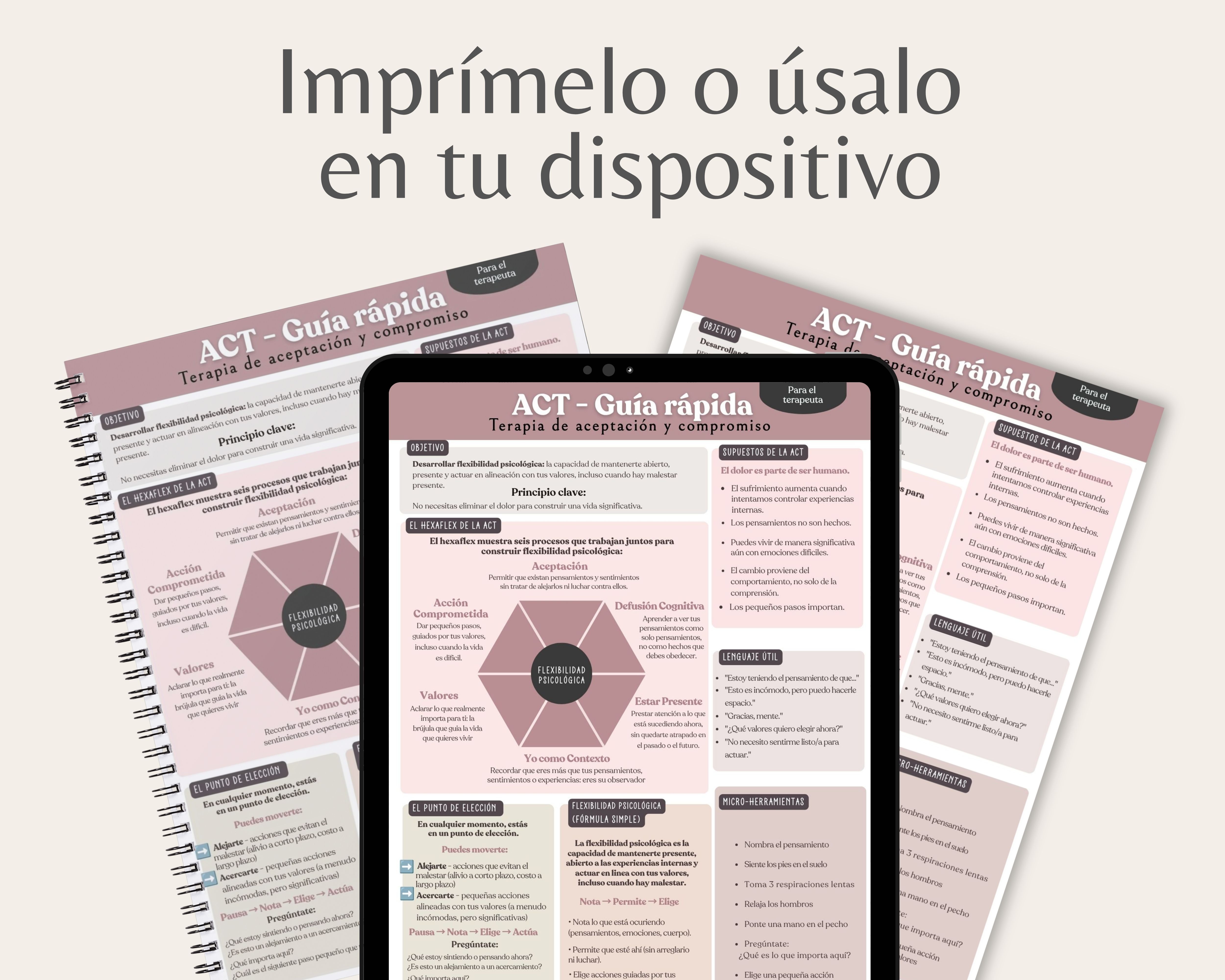 Hoja de Referencia ACT para Terapeutas