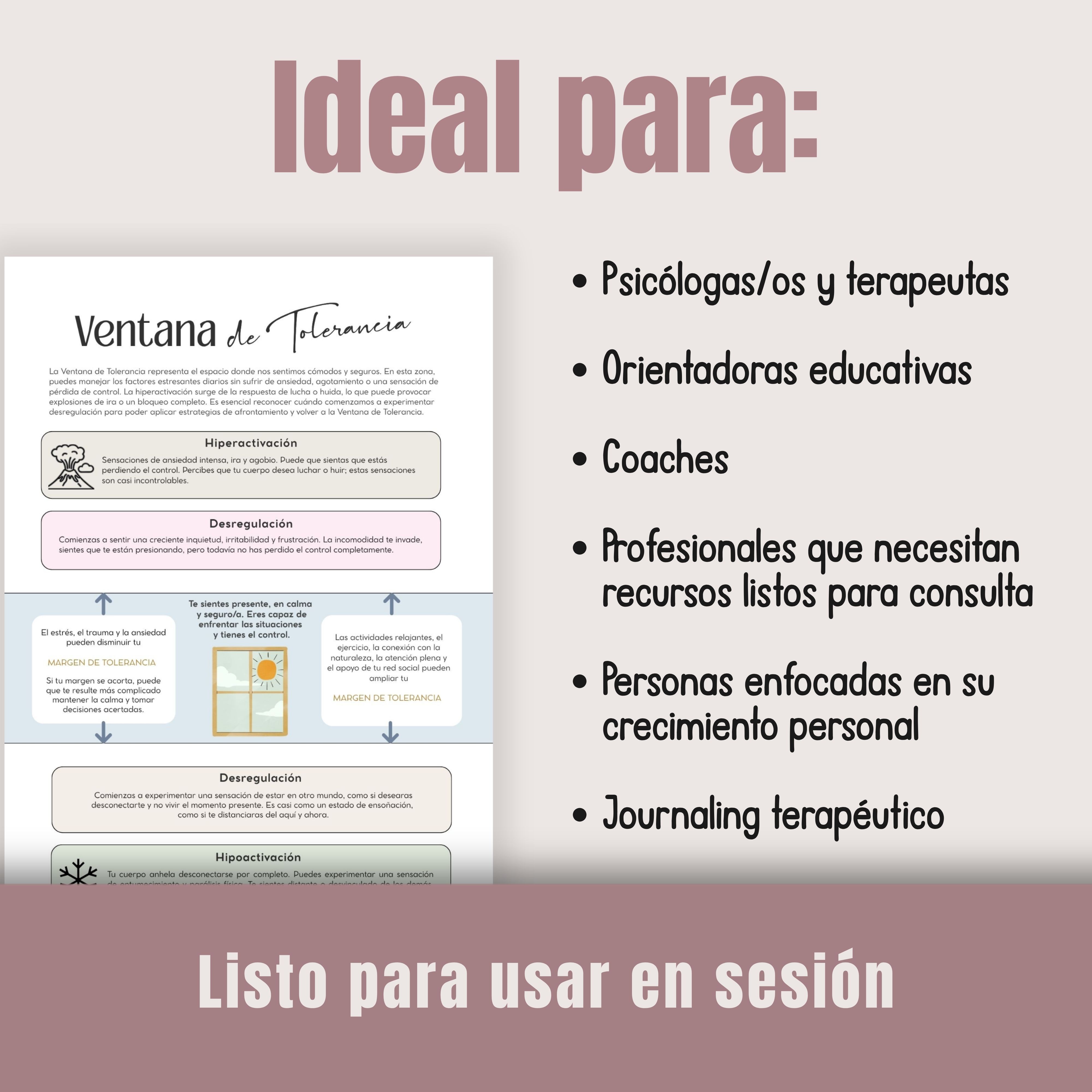 Ventana de Tolerancia PDF-Guía rápida y ejercicios