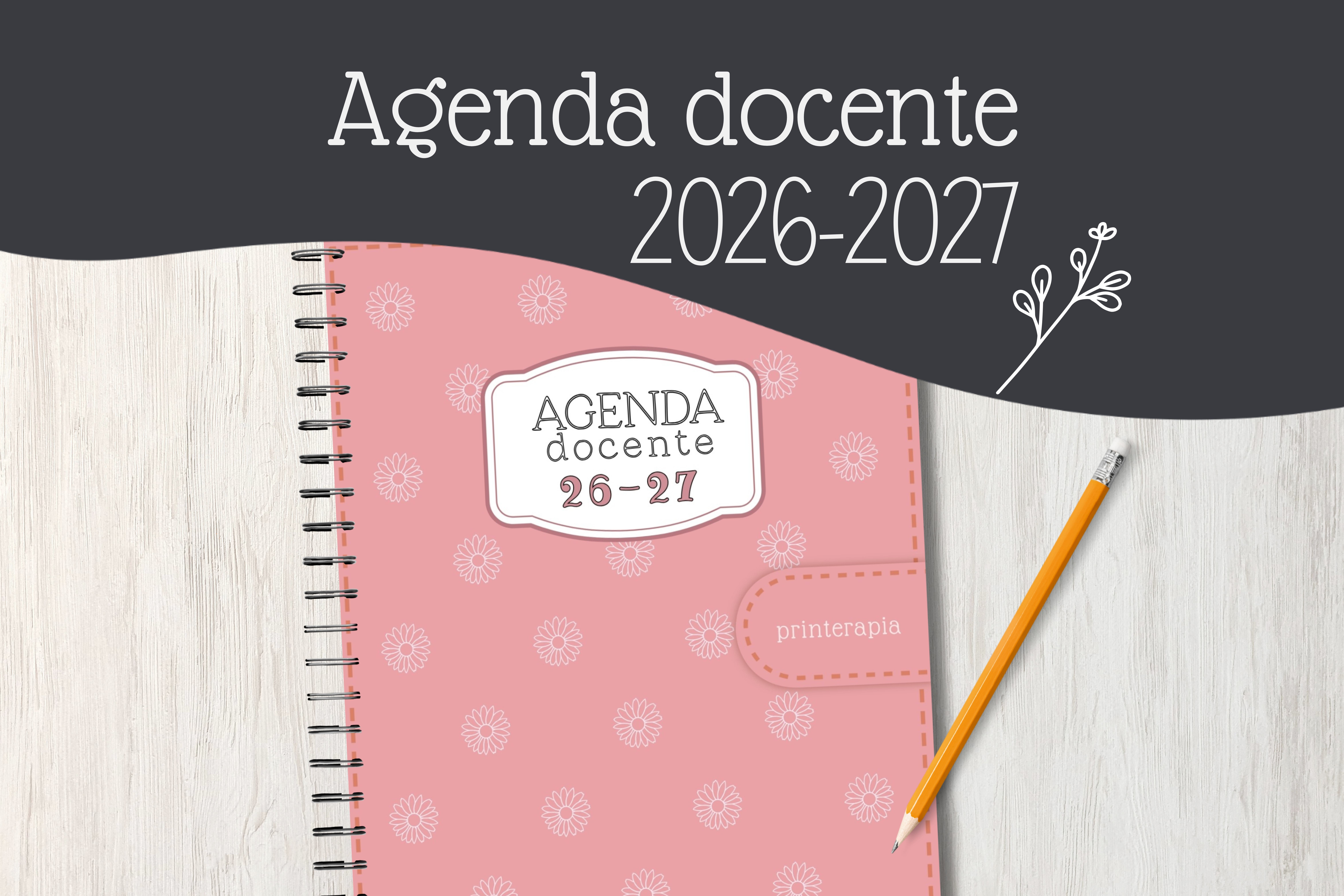 Agenda docente 2026-2027 imprimible para profesores