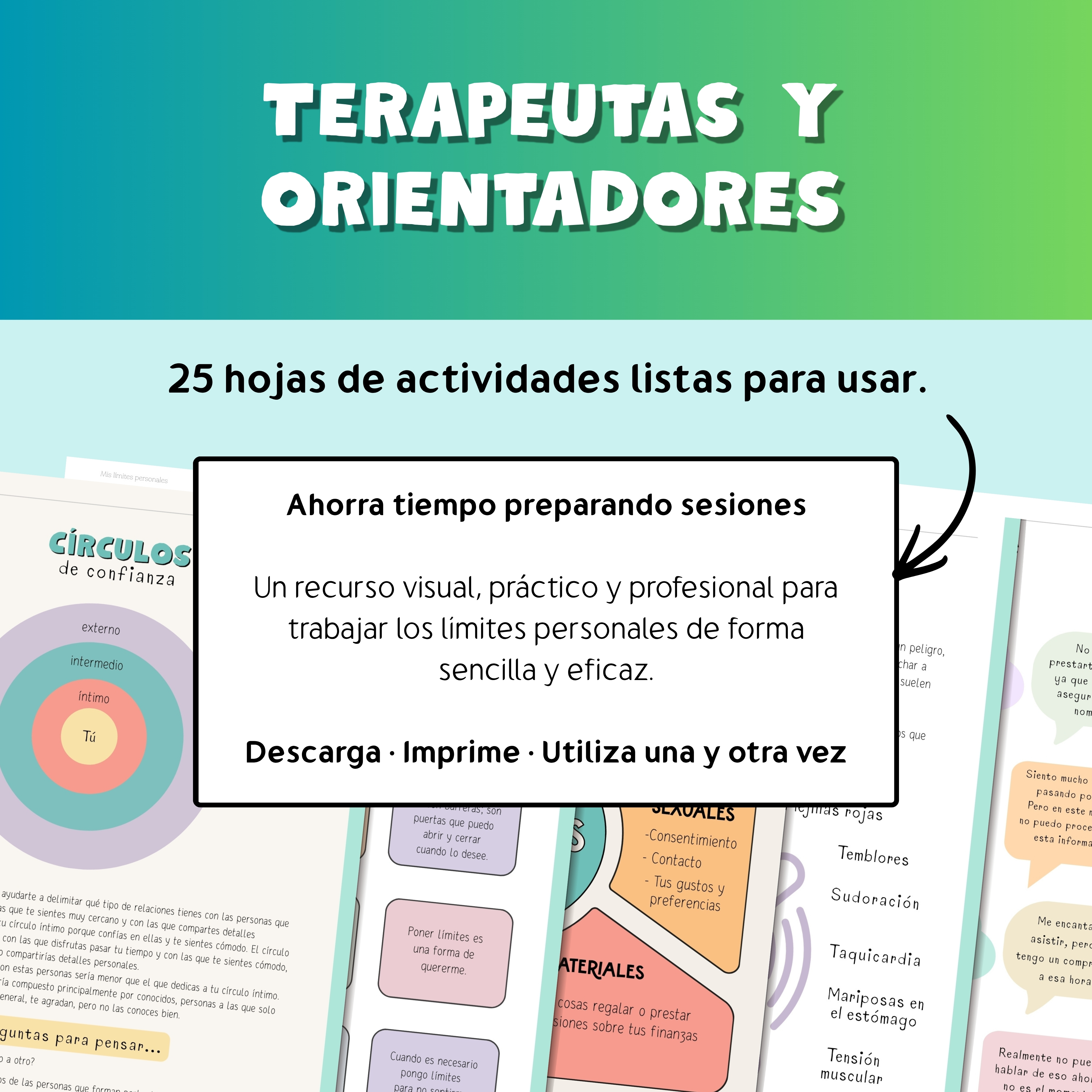 Hojas de trabajo para aprender a decir no sin culpa y fortalecer la autoestima