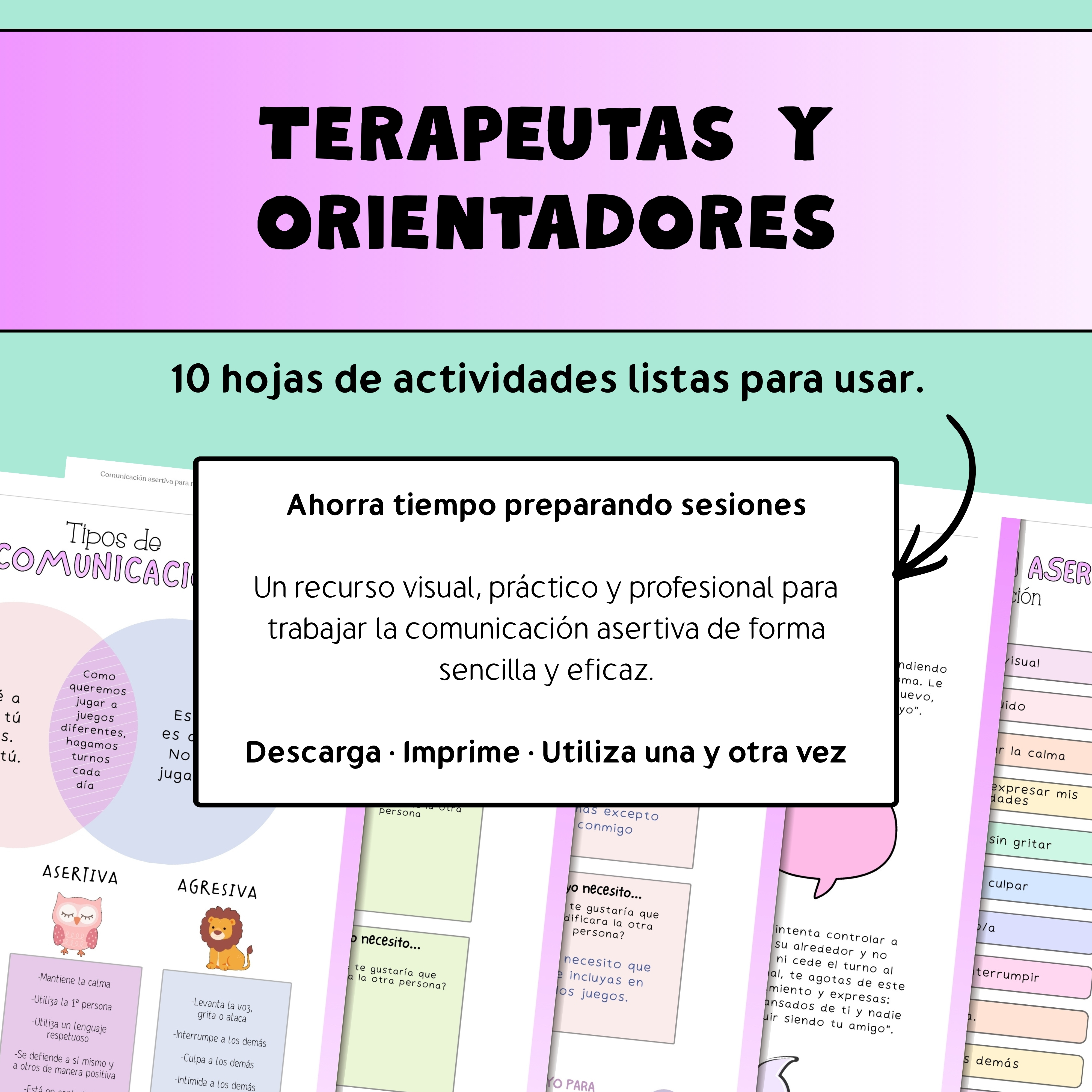 Comunicación Asertiva para Niños -Hojas de Actividades pdf