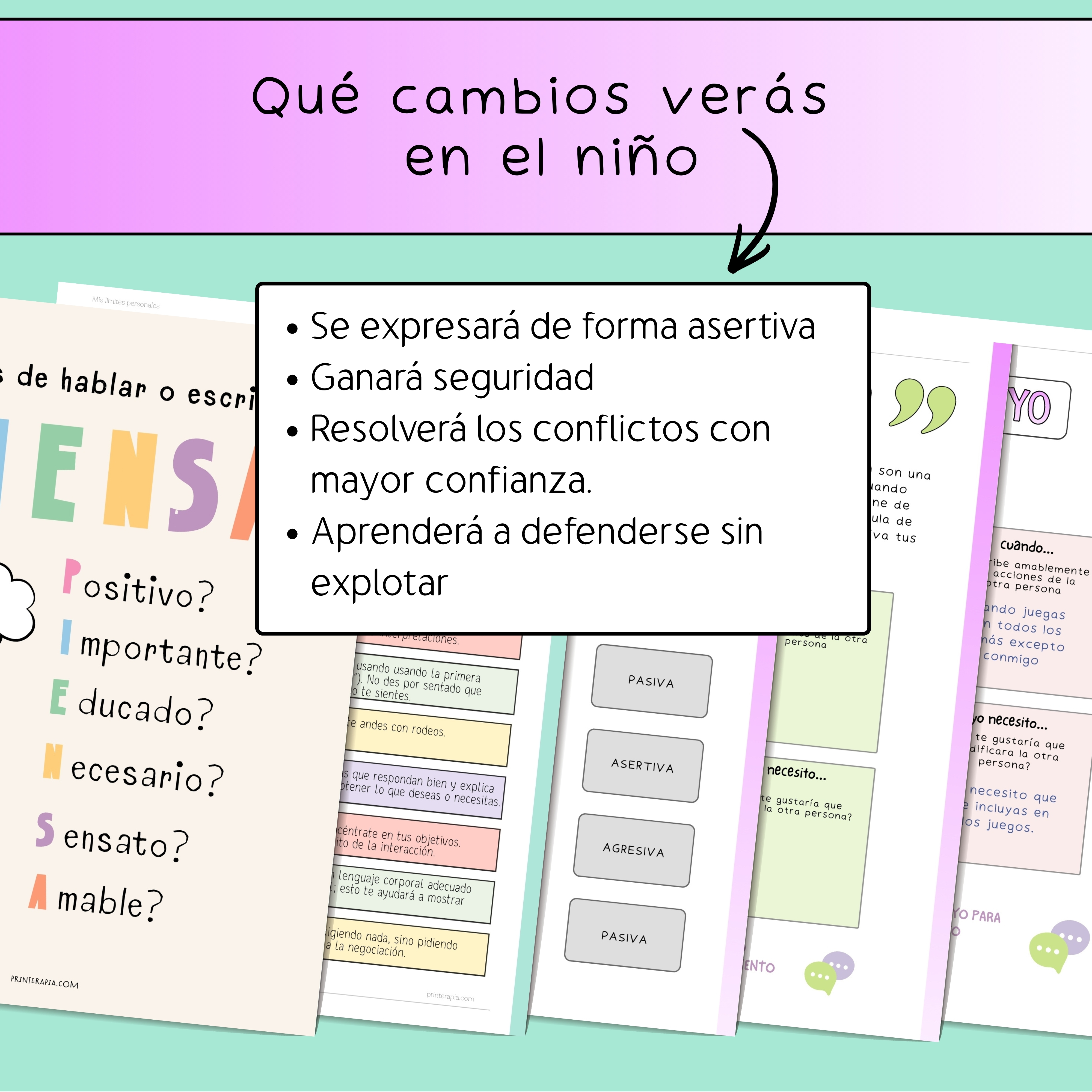 Comunicación Asertiva para Niños -Hojas de Actividades pdf