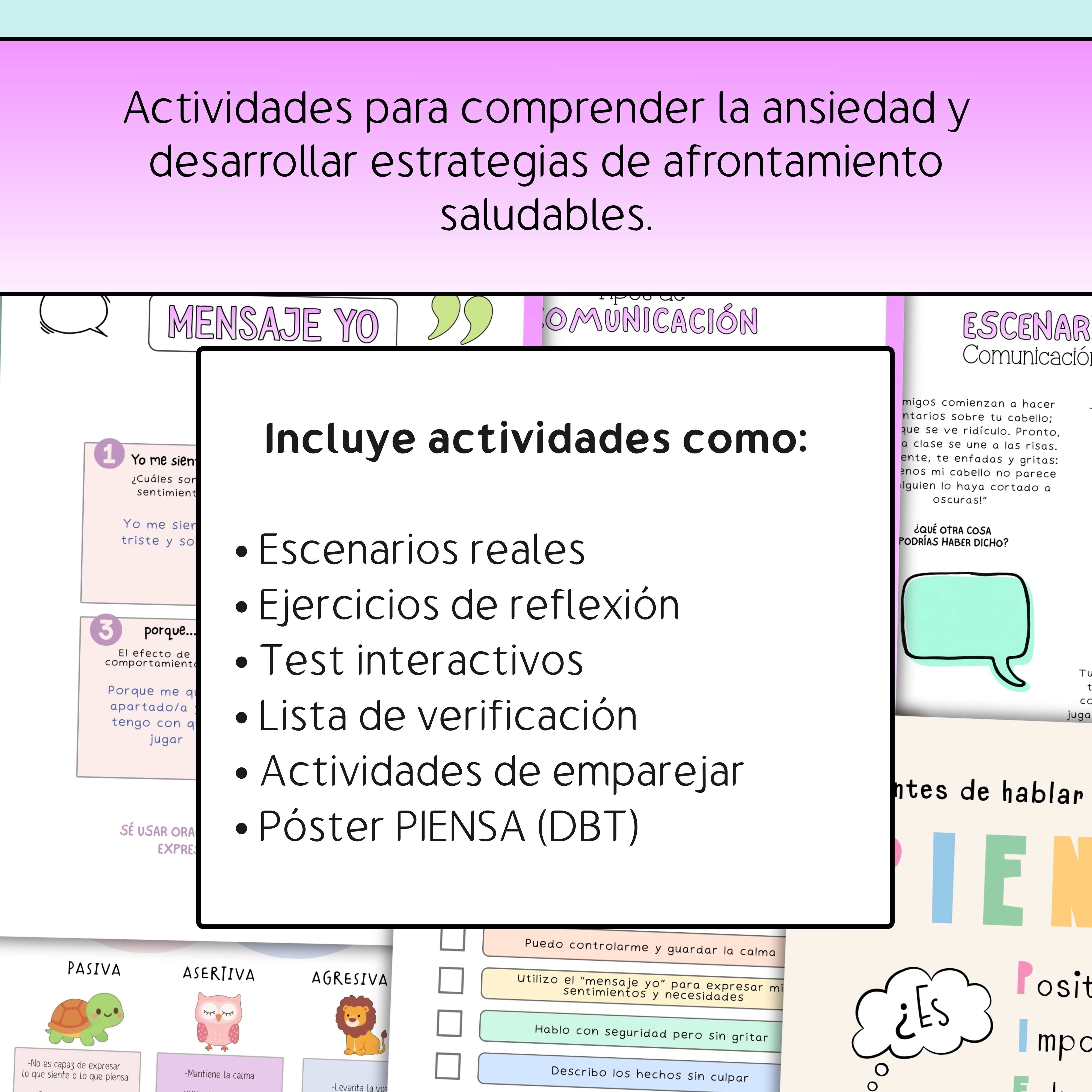Comunicación Asertiva para Niños -Hojas de Actividades pdf