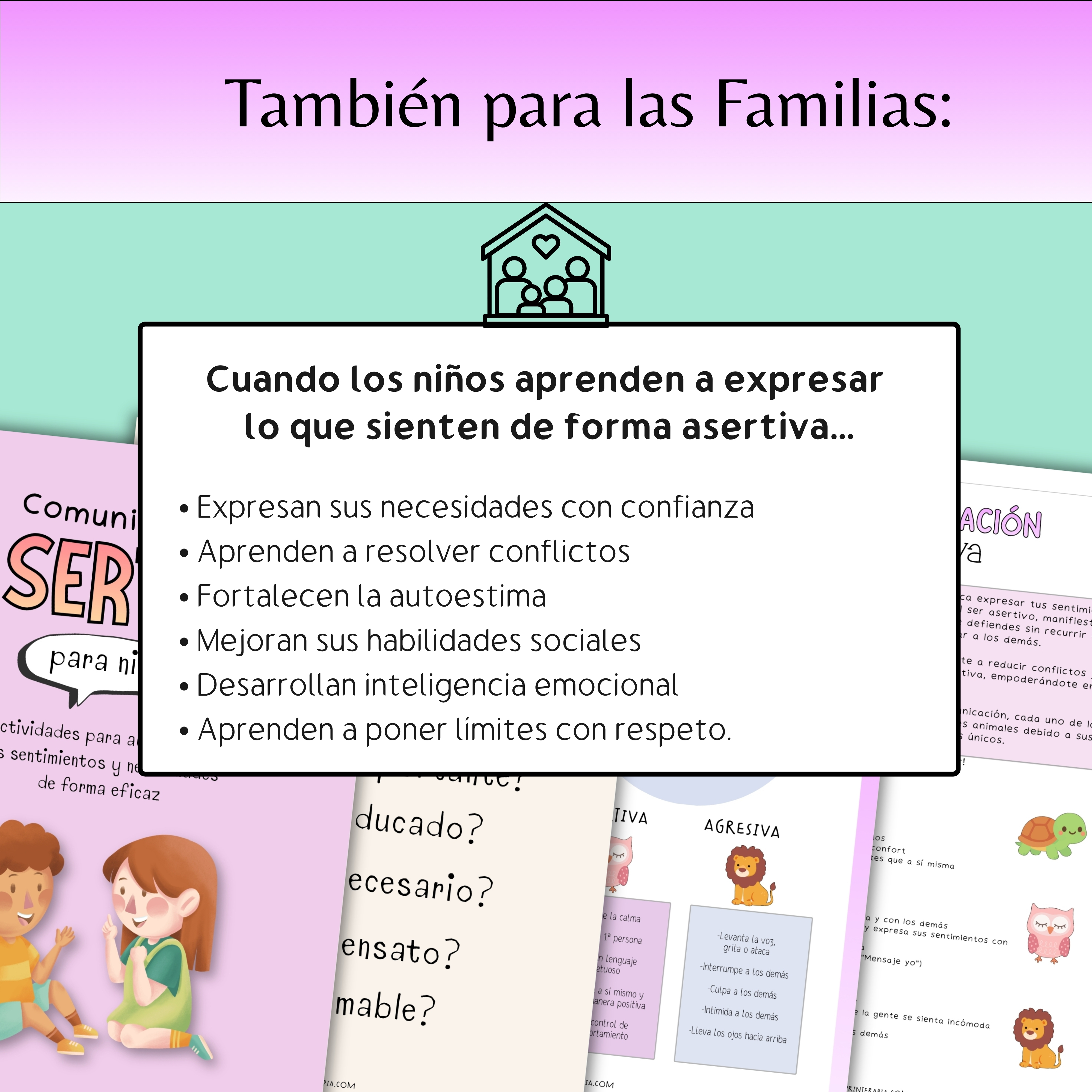 Comunicación Asertiva para Niños -Hojas de Actividades pdf
