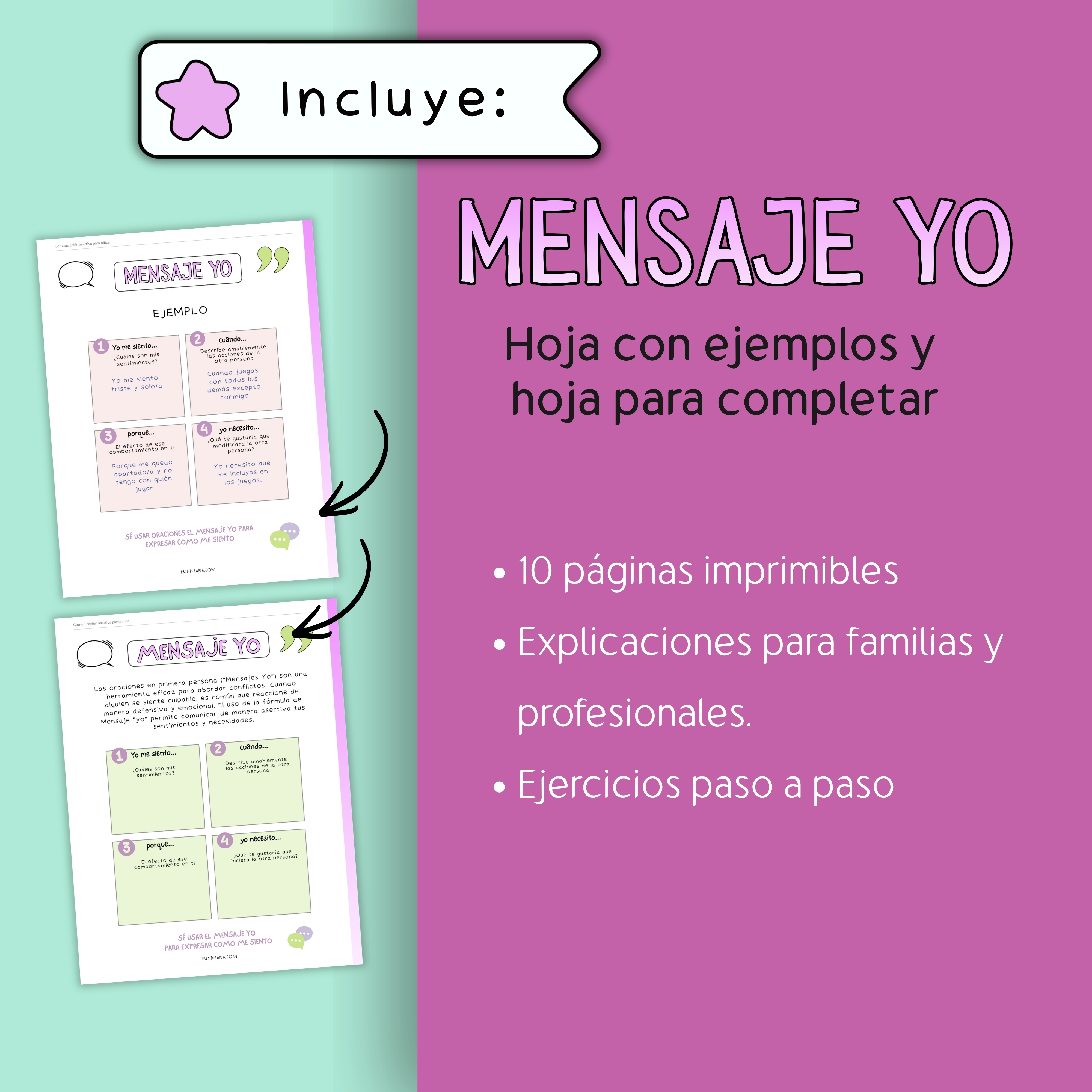 Comunicación Asertiva para Niños -Hojas de Actividades pdf