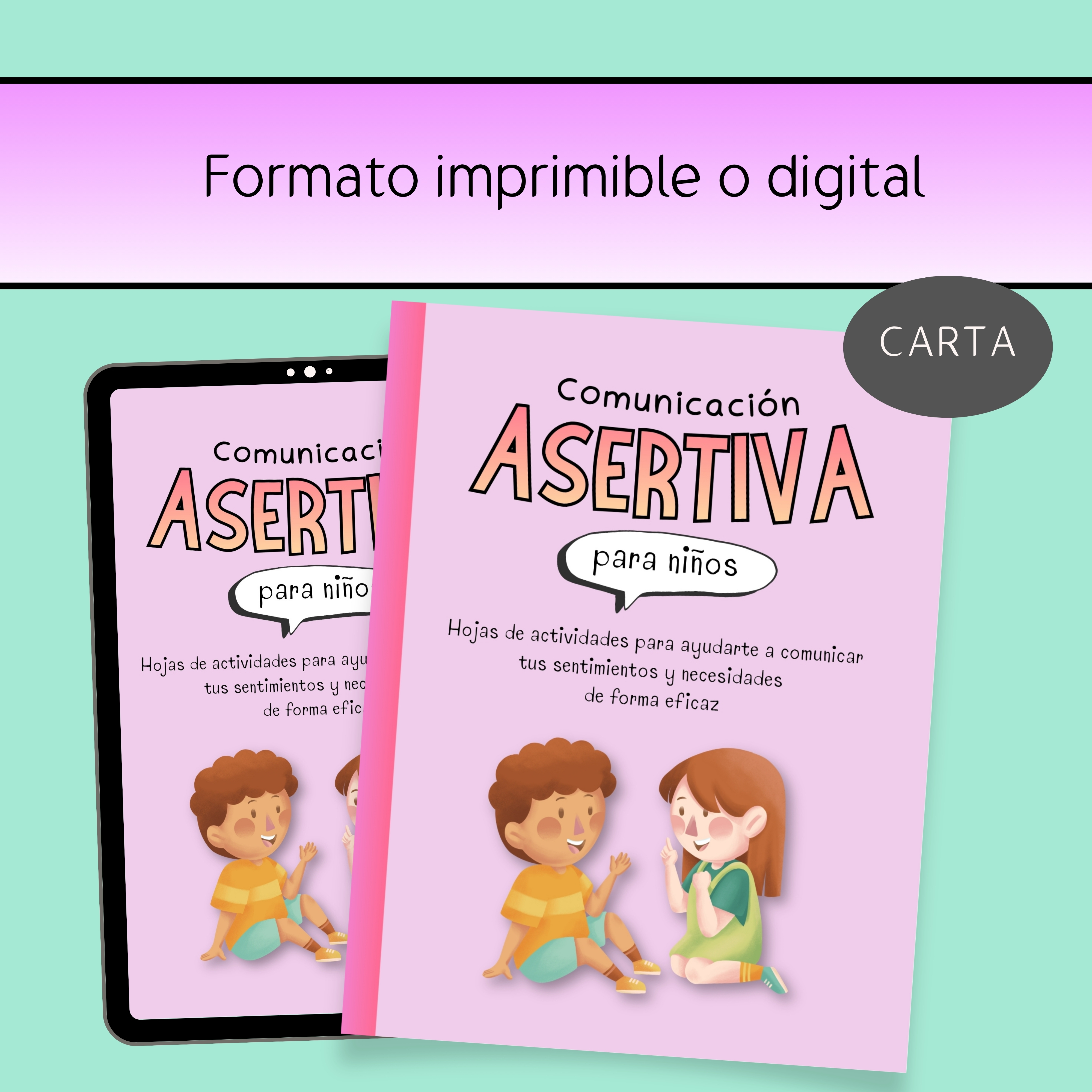 Comunicación Asertiva para Niños -Hojas de Actividades pdf