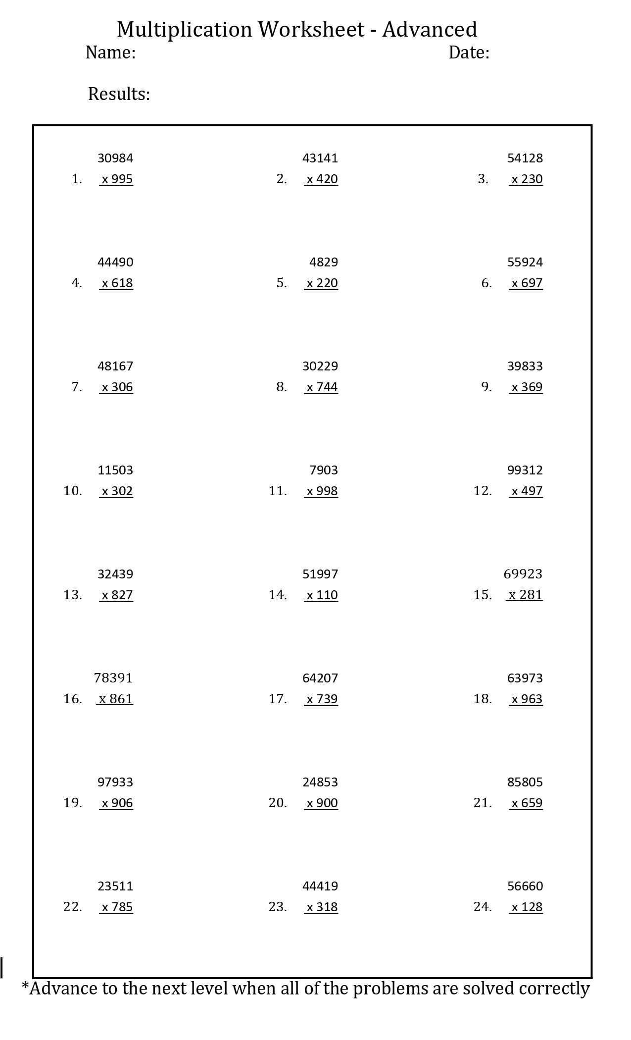 free printable multiplication worksheets for students printerfriendly