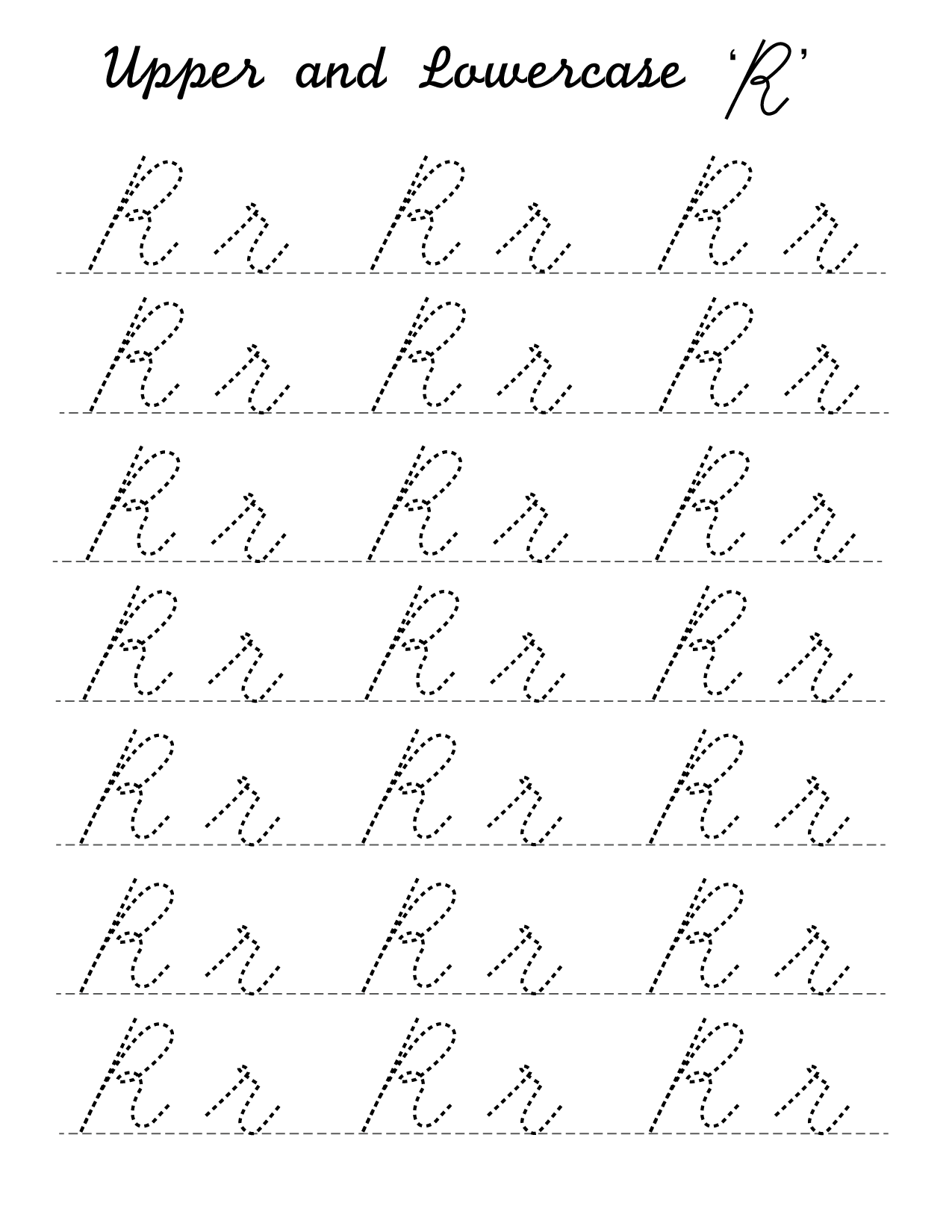 Upper and lowercase R