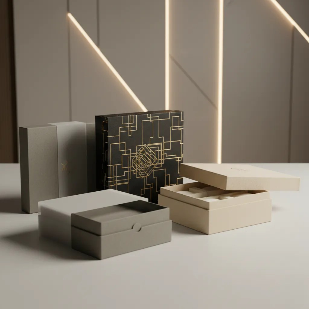 Custom gift box design showcasing premium materials and finishes