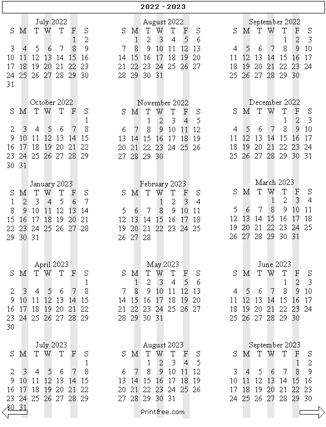 15 month school year calendar 2022 2023