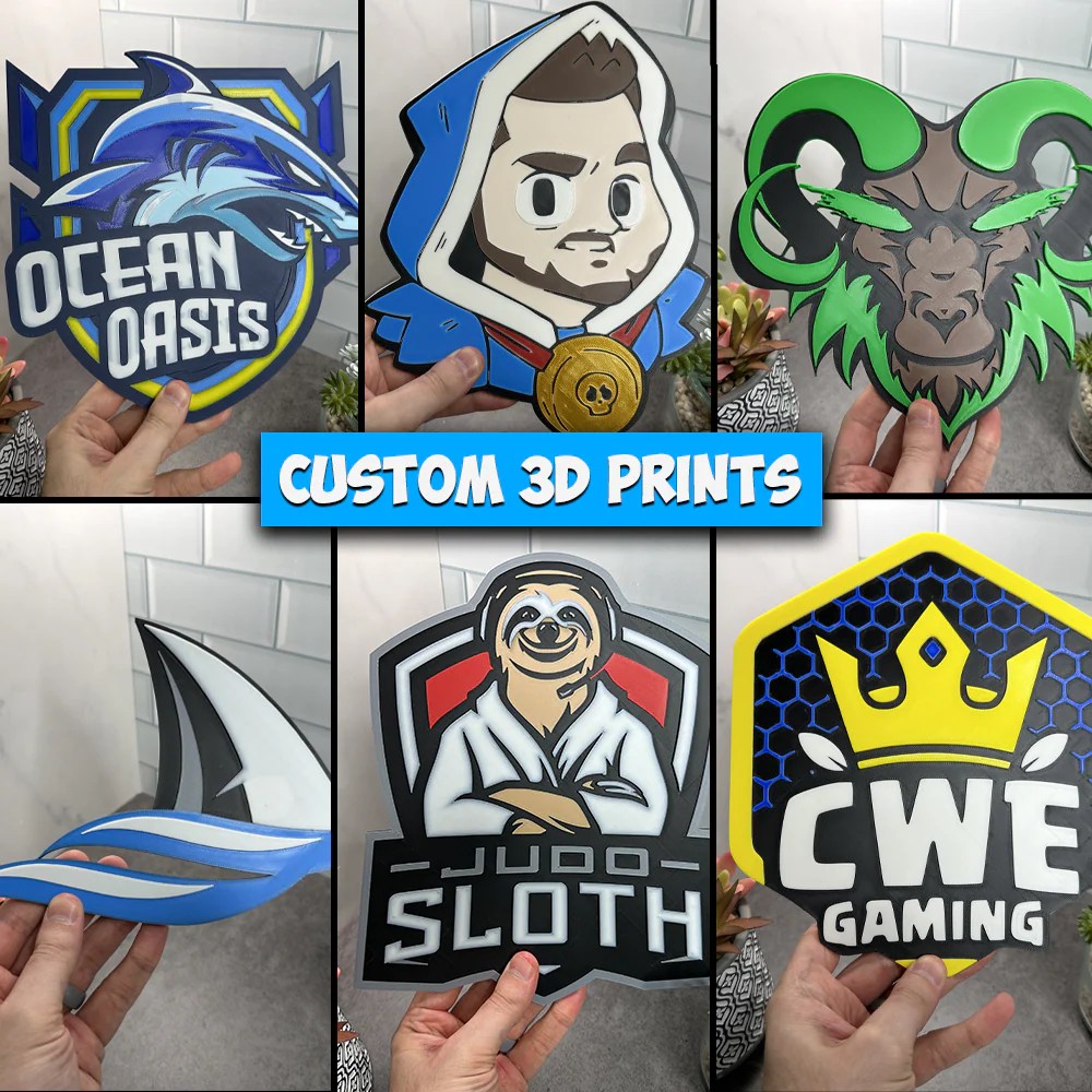 Custom 3d Printed Logo Decoration Brand Company Team Pendant Emb