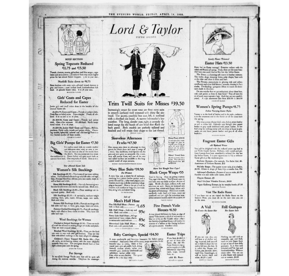 Lord & Taylor featured some unique slacks for women.