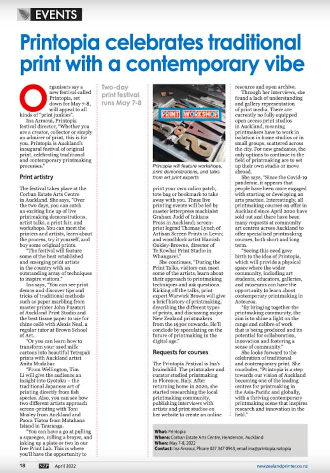 New Zealand Printer Magazine Issue: April 2022, pg. 18