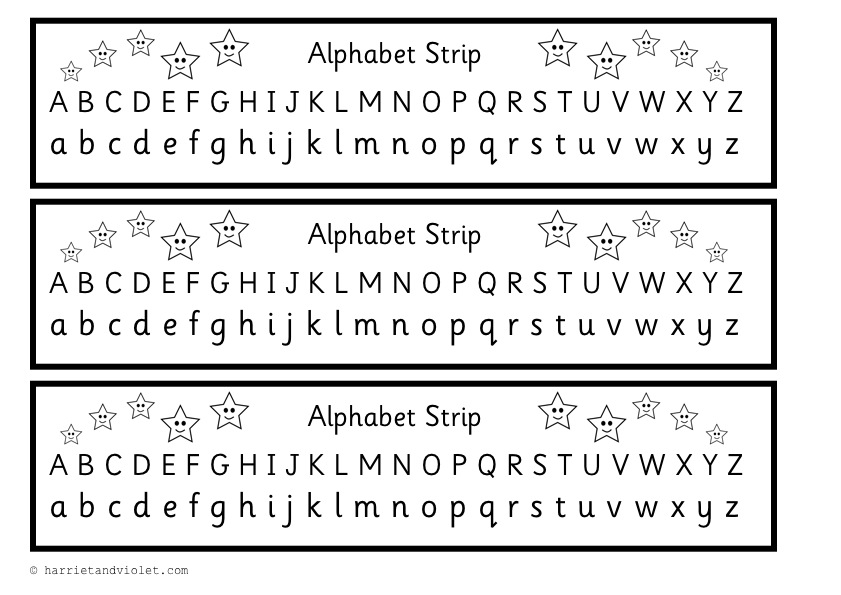 star alphabet strip printable teaching resources print play learn
