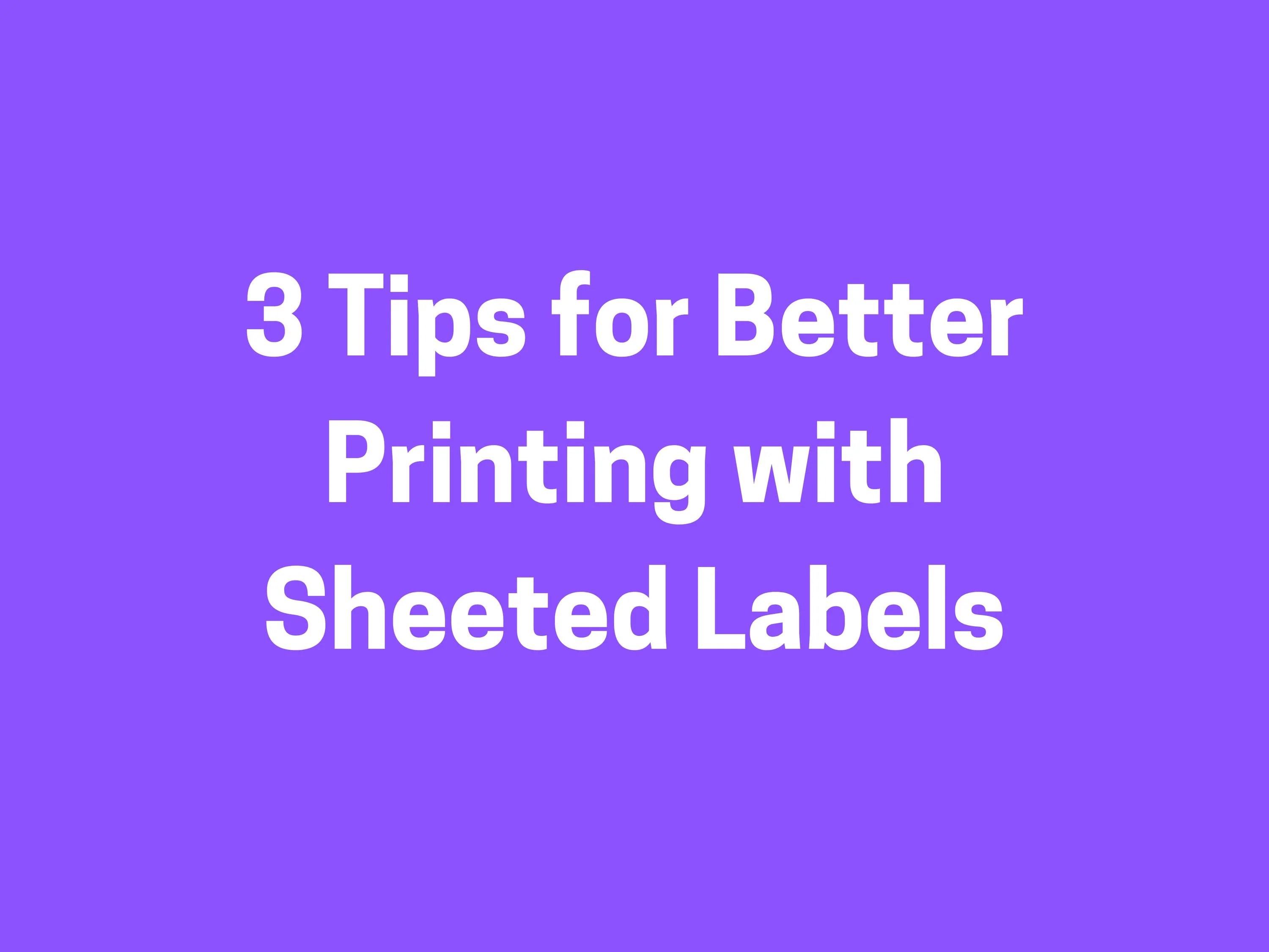 Laser Printer Label Tips Print Save Repeat