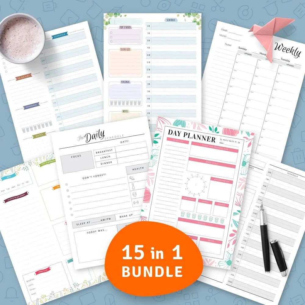 picture Weekly Agenda Pdf weekly planner templates download