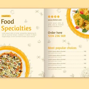 Menu Cards / Rate Cards : Bi-Fold