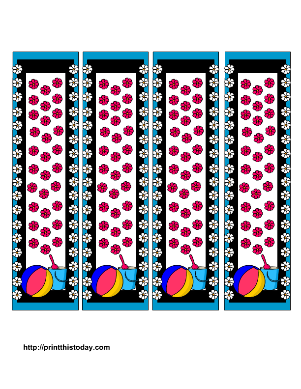 free printable summer bookmarks