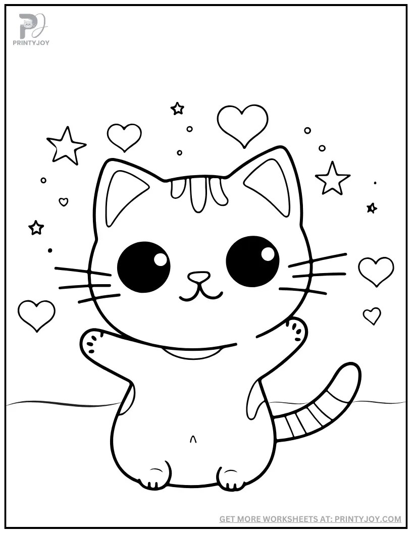 Cat coloring pages free printable