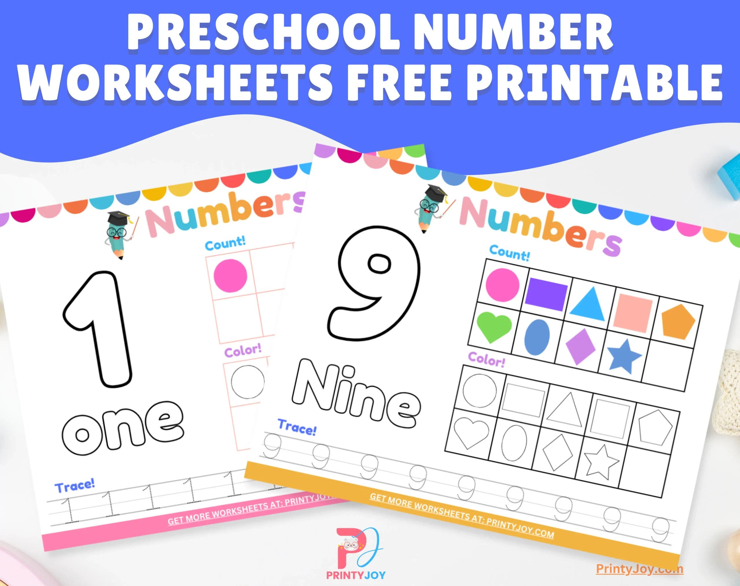 Preschool number worksheets free printable
