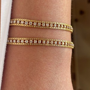 Pulseira 2 voltas Riviera Gold