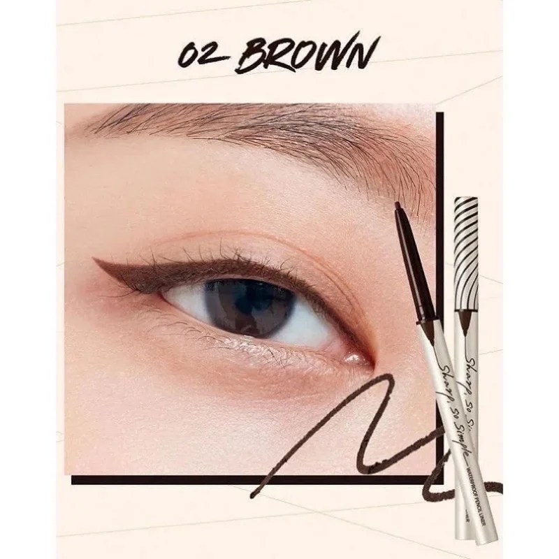 CLIO SHARP SO SIMPLE WATERPROOF PENCIL LINER 002 BROWN 0.14G