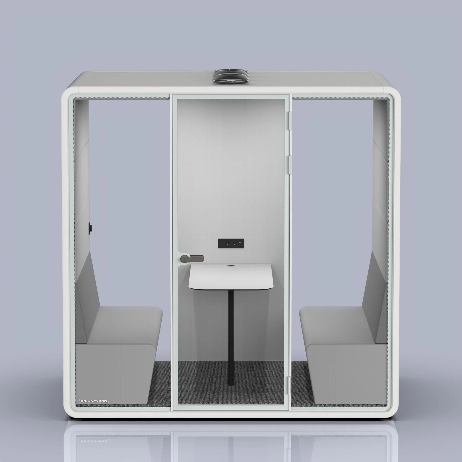 L Pod Plus 4 Person Lounge Meeting Pod With Built In Sofa Privacypod