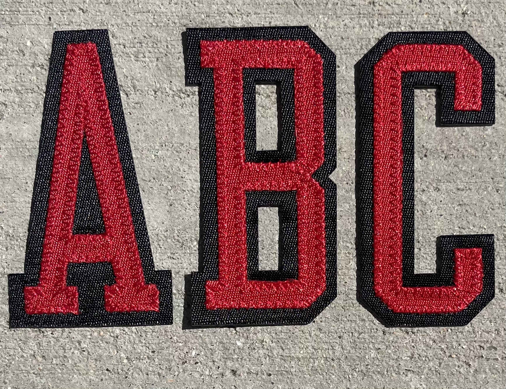 NBA Jersey Letters for Pro Cut Player Name Set - CHICAGO BULLS Red w/ Black