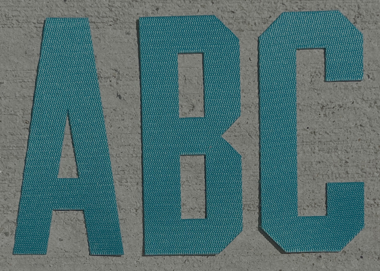 NBA Jersey Letters for Pro Cut Player Name Set - BLOCK TEAL