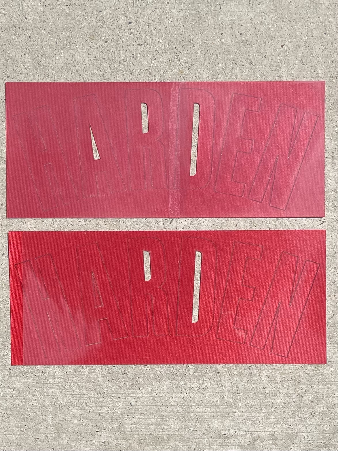 NBA Jersey Letters Player Name Set "HARDEN" - HOUSTON ROCKETS HOME