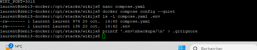 Validation syntaxique de la configuration Compose