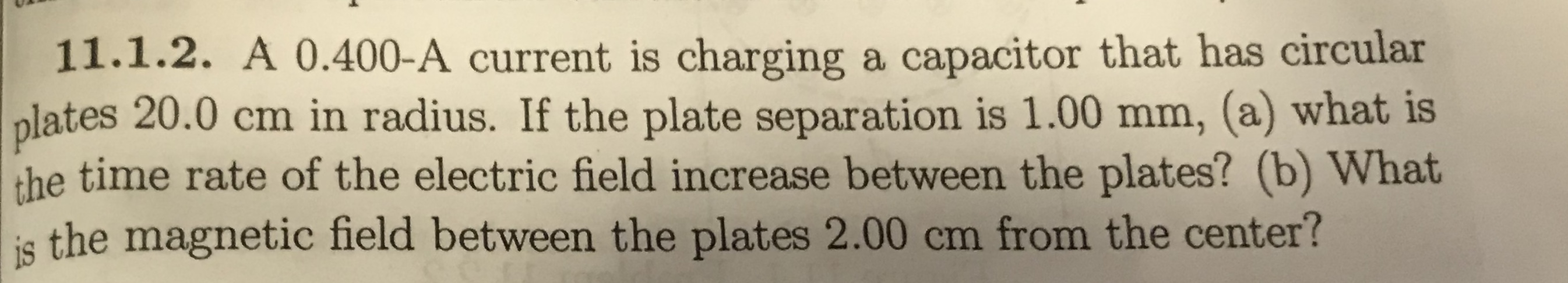 Answered 11 1 2 A 0 400 A Current Is Charging A Bartleby