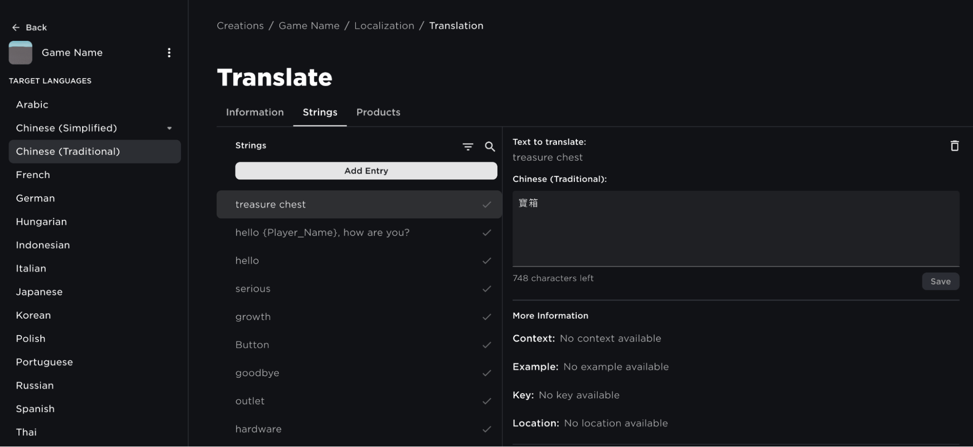 In The Text To Translate Field Input The Desired Translation And Click Portal Adding String 