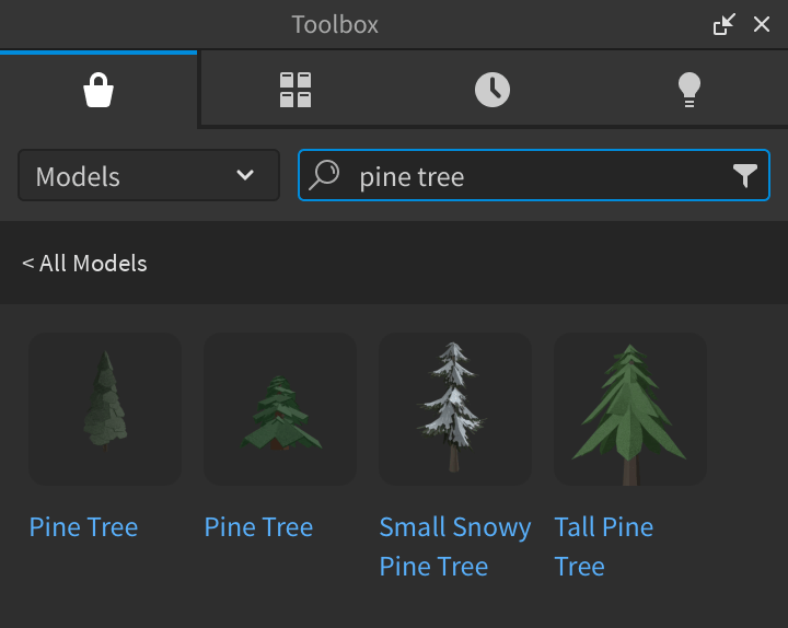 Creator Store Roblox Creator Hub Model Search Example 
