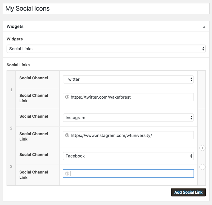 The link lists plugin adds the bu links widget to your bu wordpress site, as well as adding functionality for editing links in the footer and (for themes . Social Links Wordpress Guide
