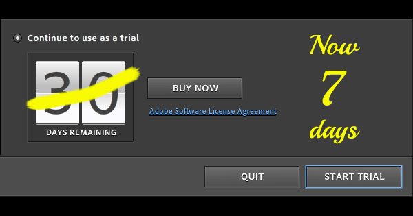 Compare credit card rewards, bonuses, features and offers. Alert Adobe Reduces Free Trial Length For Creative Cloud To 7 Days Prodesigntools