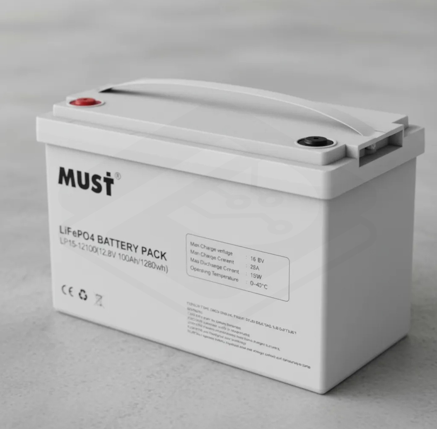 Batería de Litio MUST 12.8V 100Ah